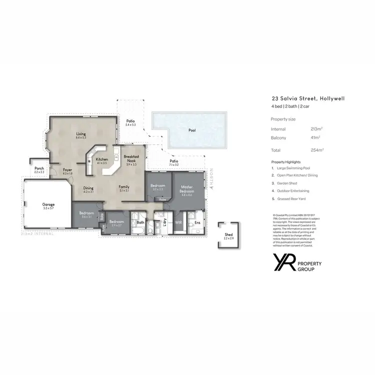 Floorplan of Homely house listing, 23 Salvia Street, Hollywell QLD 4216