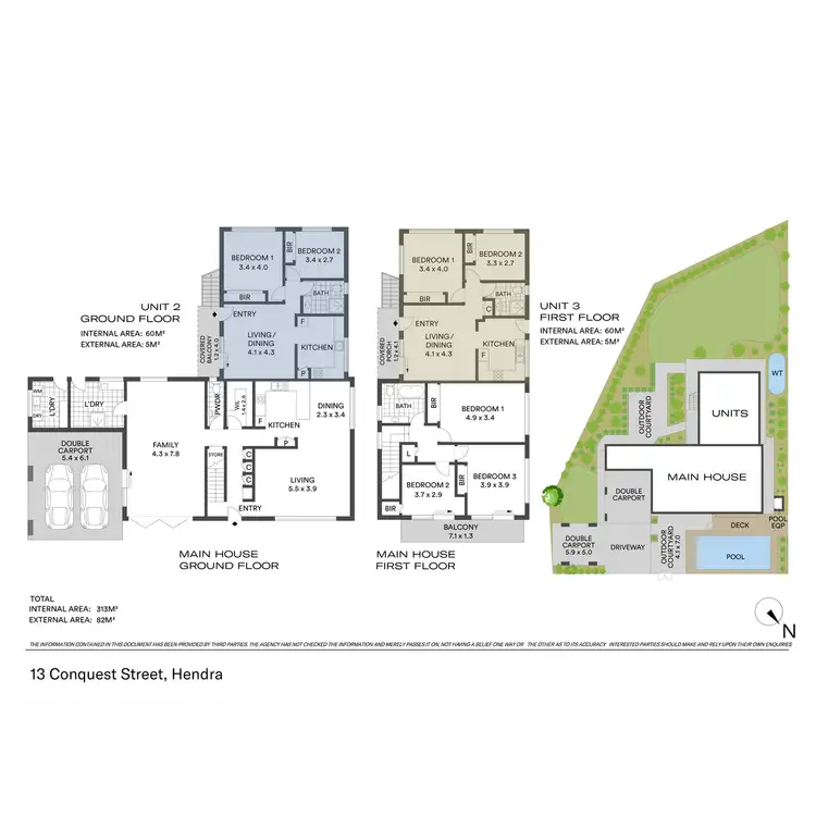 Floorplan of Homely block of units listing, 13 Conquest Street, Hendra QLD 4011