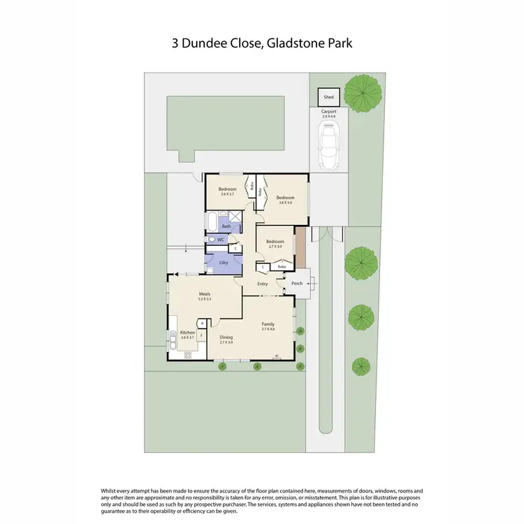 Floorplan of Homely house listing, 3 Dundee Close, Gladstone Park VIC 3043