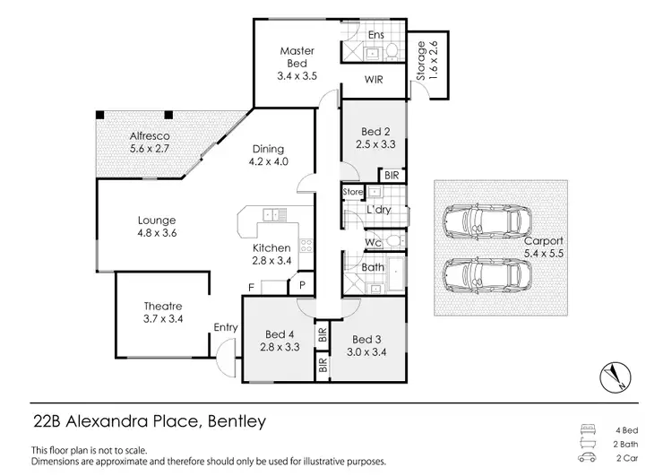 Floorplan of Homely house listing, 22B Alexandra Place, Bentley WA 6102