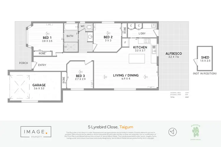 Floorplan of Homely house listing, 5 Lyrebird Close, Taigum QLD 4018
