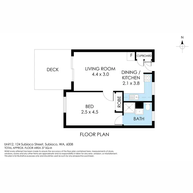 Floorplan of Homely apartment listing, 12/124 Subiaco Road, Subiaco WA 6008