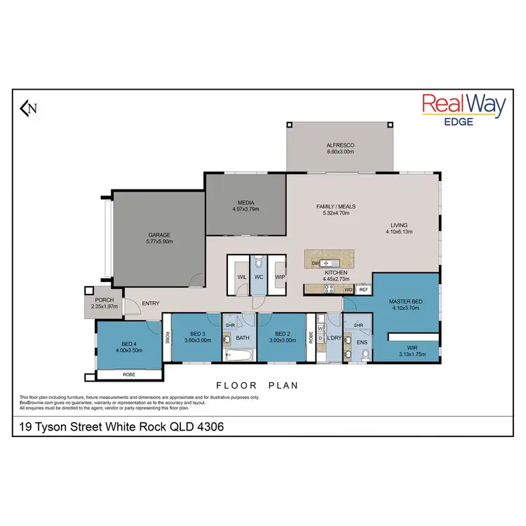 Floorplan of Homely house listing, 19 Tyson Street, White Rock QLD 4306