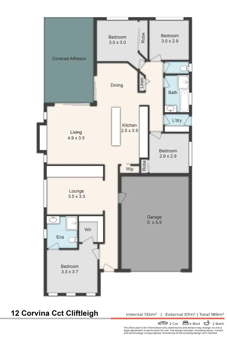 Floorplan of Homely house listing, 12 Corvina Circuit, Cliftleigh NSW 2321