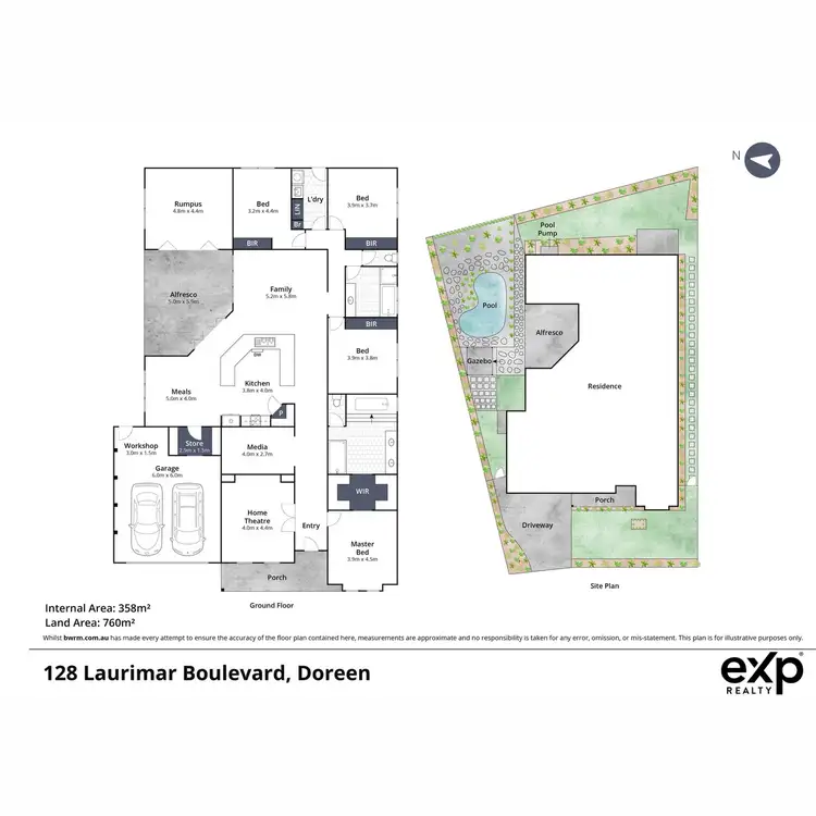 Floorplan of Homely house listing, 128 Laurimar Boulevard, Doreen VIC 3754