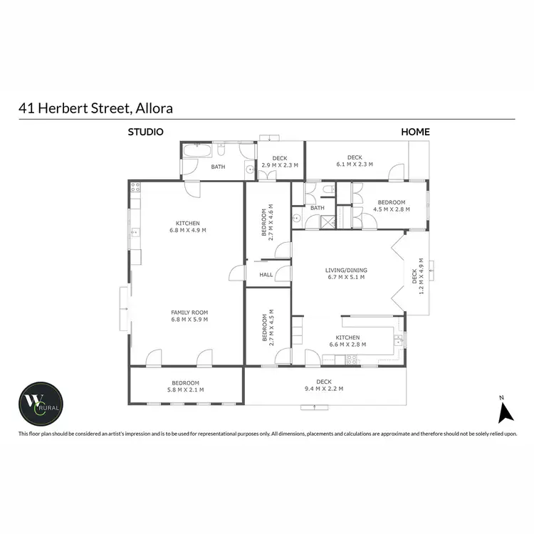 Floorplan of Homely house listing, 41 Herbert Street, Allora QLD 4362