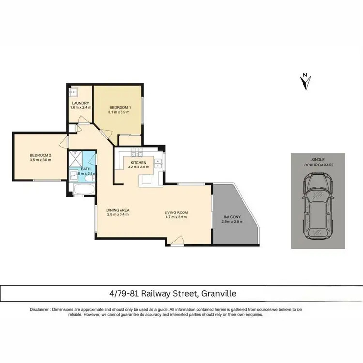 Floorplan of Homely unit listing, 4/79-81 Railway Street, Granville NSW 2142