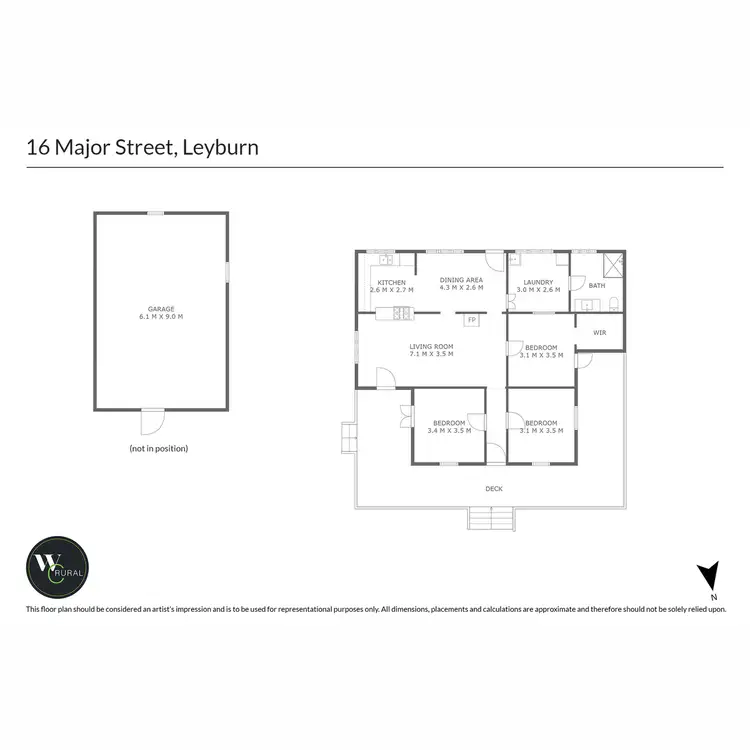 Floorplan of Homely rural property listing, 16 Major Street, Leyburn QLD 4365