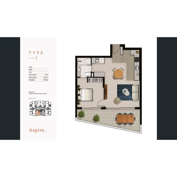 Floorplan of Homely unit listing, 107/51 Latham Street, Chermside QLD 4032