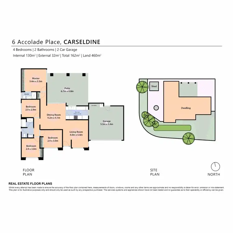 Floorplan of Homely house listing, 6 Accolade Place, Carseldine QLD 4034