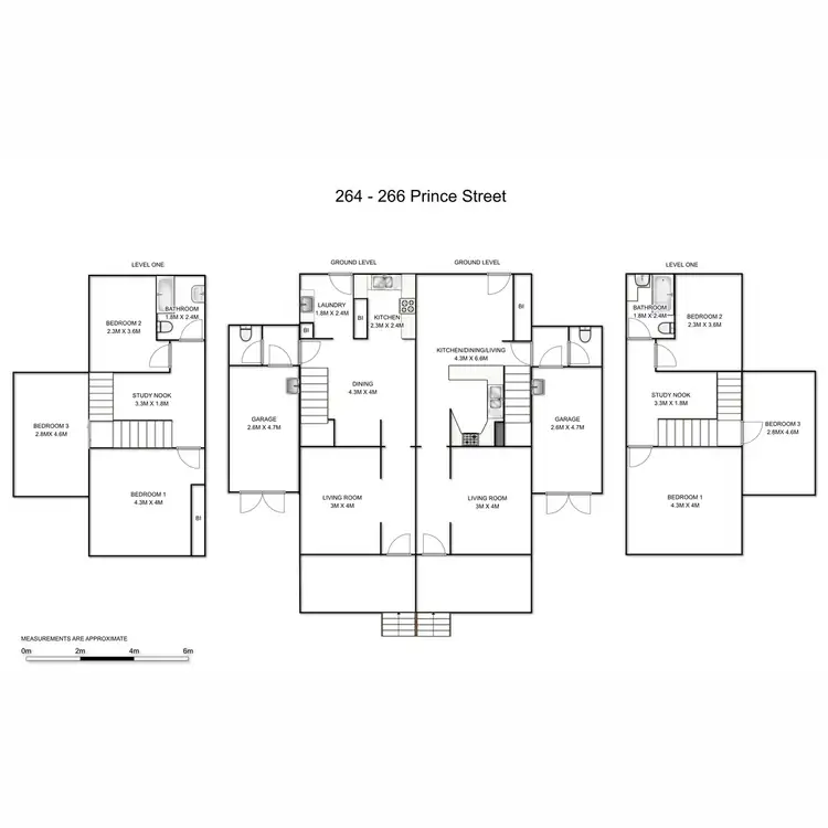 Floorplan of Homely semi-detached listing, 264-266 Prince Street, Grafton NSW 2460