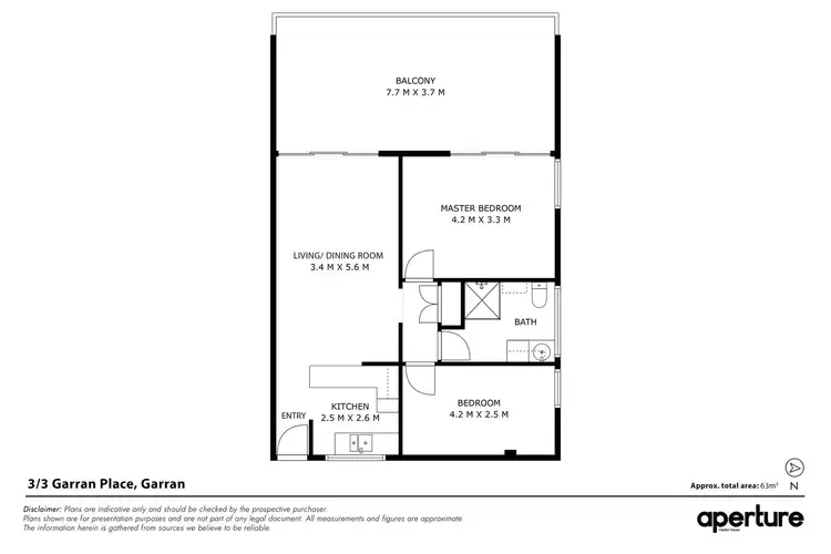 Floorplan of Homely apartment listing, 3/3 Garran Place, Garran ACT 2605