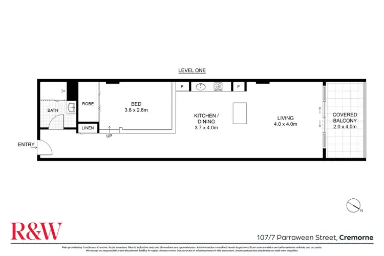 Floorplan of Homely apartment listing, 107/7 Parraween Street, Cremorne NSW 2090