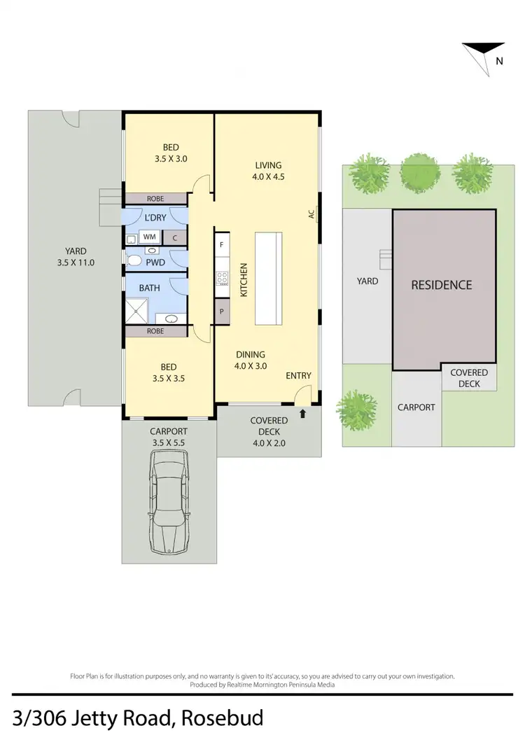 Floorplan of Homely unit listing, 3B/306 Jetty Road, Rosebud VIC 3939