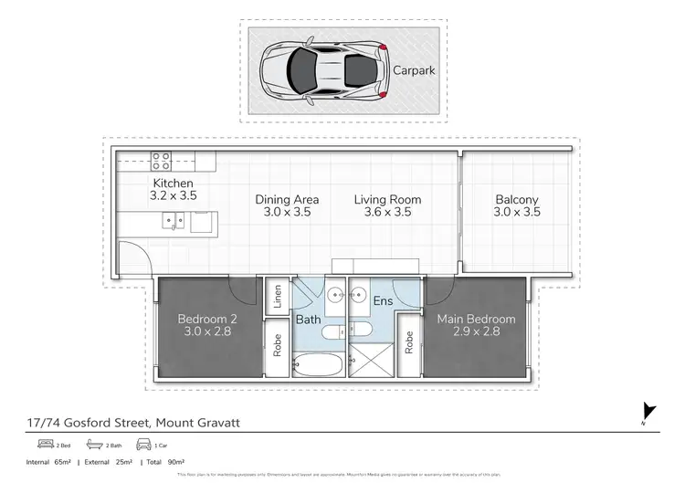 Floorplan of Homely apartment listing, 4/74 Gosford Street, Mount Gravatt QLD 4122