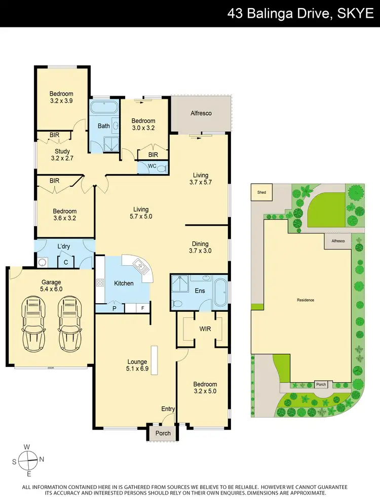 Floorplan of Homely house listing, 43 Balinga Drive, Skye VIC 3977