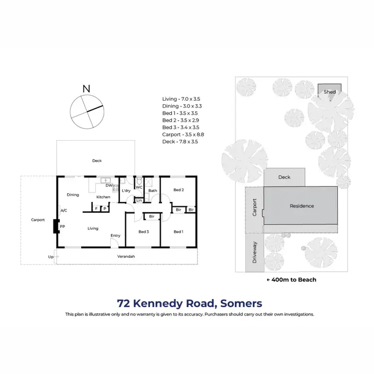 Floorplan of Homely house listing, 72 Kennedy Road, Somers VIC 3927