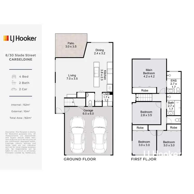 Floorplan of Homely townhouse listing, 8/30 Slade Street, Carseldine QLD 4034