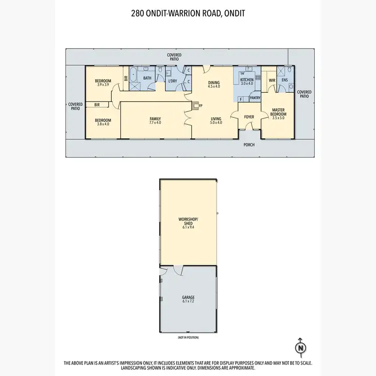 Floorplan of Homely rural property listing, 280 Ondit-Warrion Road, Ondit VIC 3249