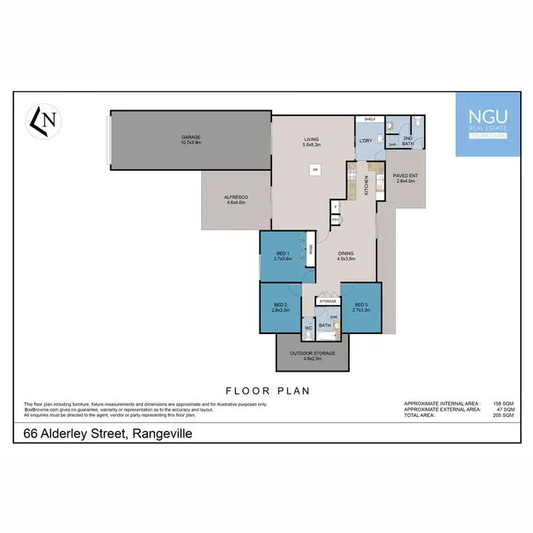 Floorplan of Homely house listing, 66 Alderley Street, Rangeville QLD 4350