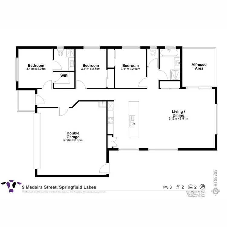 Floorplan of Homely house listing, 9 Madeira Street, Springfield Lakes QLD 4300
