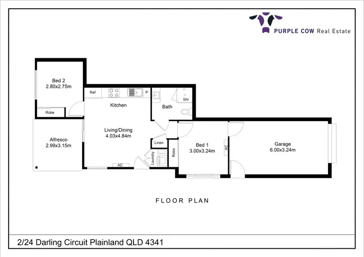 Floorplan of Homely unit listing, 2/24 Darling Circuit, Plainland QLD 4341