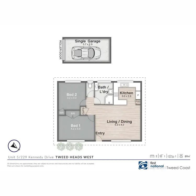 Floorplan of Homely unit listing, 5/229 Kennedy Drive, Tweed Heads West NSW 2485