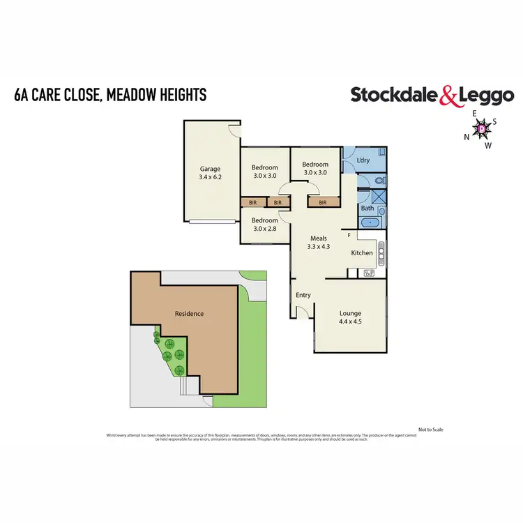 Floorplan of Homely unit listing, 6A Care Close, Meadow Heights VIC 3048