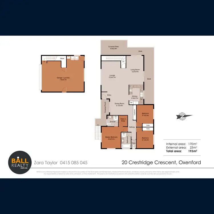 Floorplan of Homely house listing, 20 Crestridge Crescent, Oxenford QLD 4210