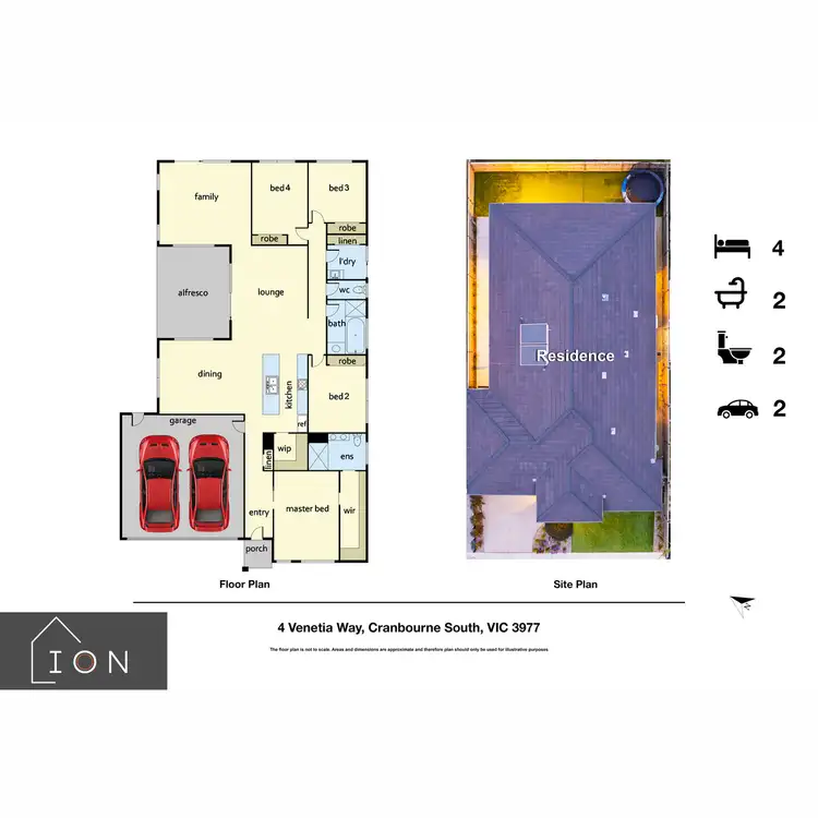 Floorplan of Homely house listing, 4 Venetia Way, Cranbourne South VIC 3977