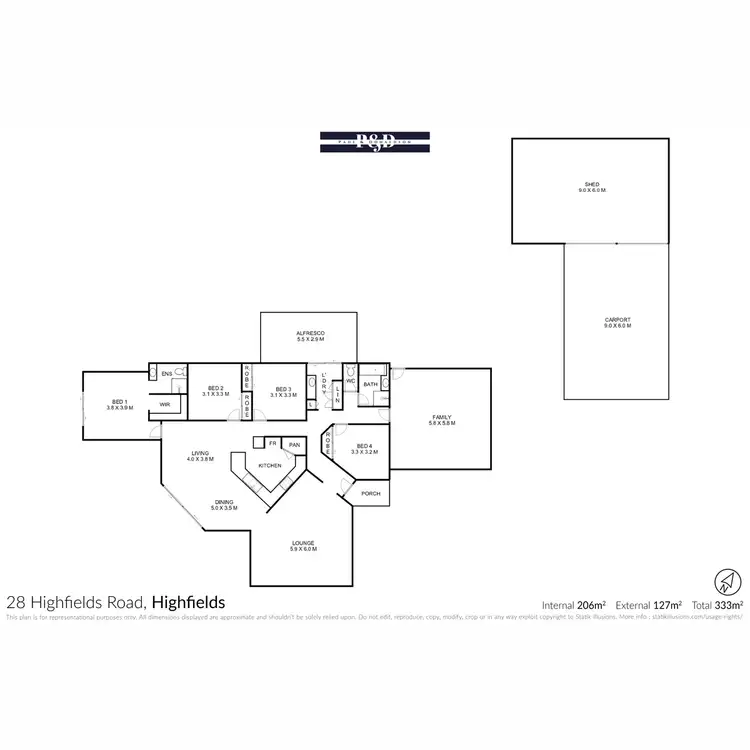 Floorplan of Homely house listing, 28 Highfields Road, Highfields QLD 4352