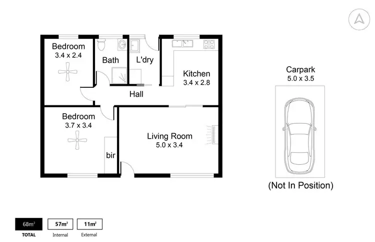Floorplan of Homely unit listing, 1/13 Selby Avenue, Kurralta Park SA 5037