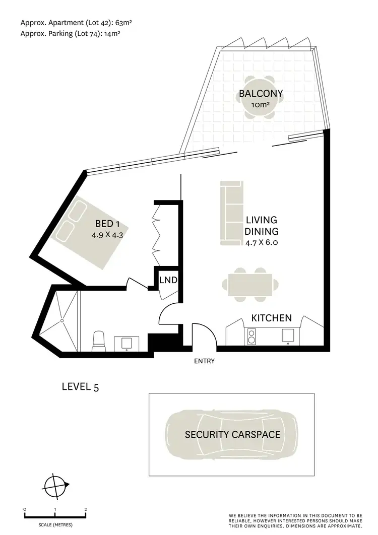 Floorplan of Homely apartment listing, 503/425 Bourke Street, Surry Hills NSW 2010