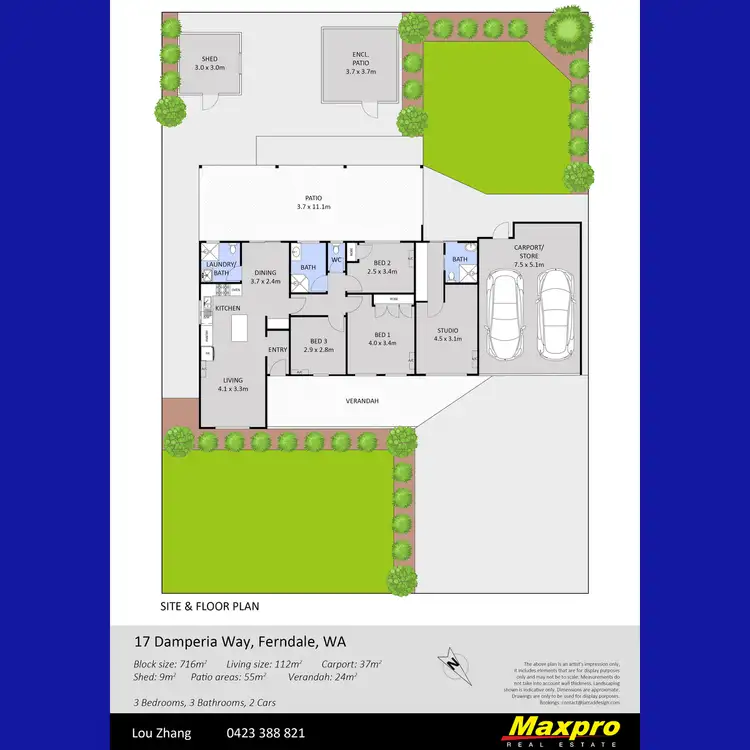 Floorplan of Homely house listing, 17 Dampiera Way, Ferndale WA 6148