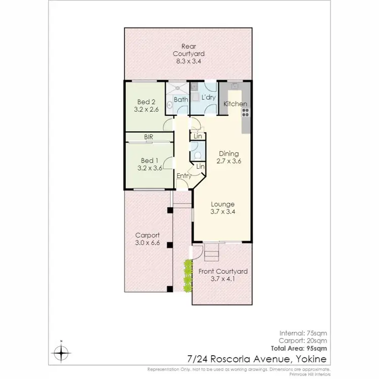 Floorplan of Homely villa listing, 7/24 Roscorla Avenue, Yokine WA 6060
