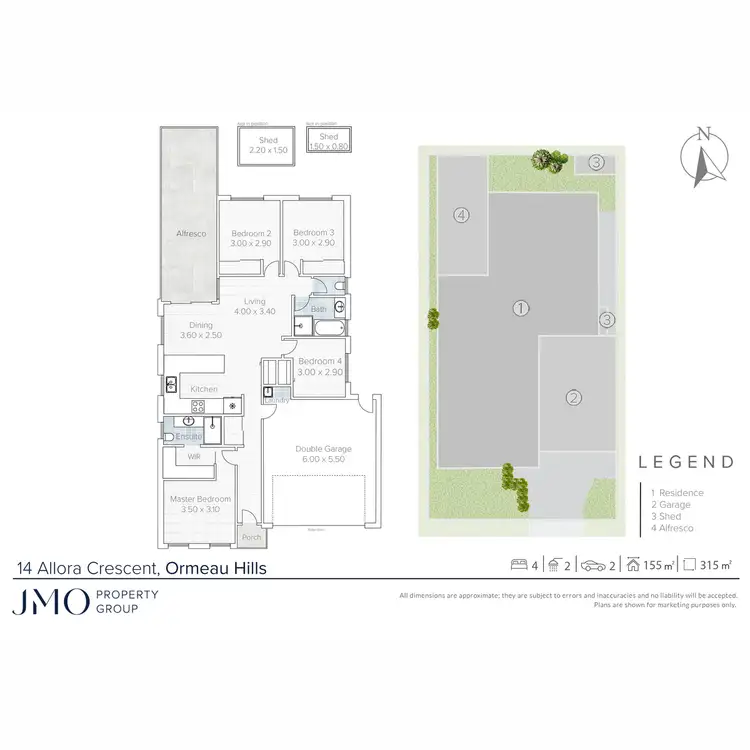 Floorplan of Homely house listing, 14 Allora Crescent, Ormeau Hills QLD 4208