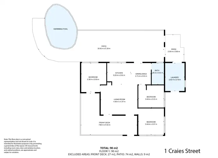 Floorplan of Homely house listing, 1 Craies Street, Castle Hill QLD 4810
