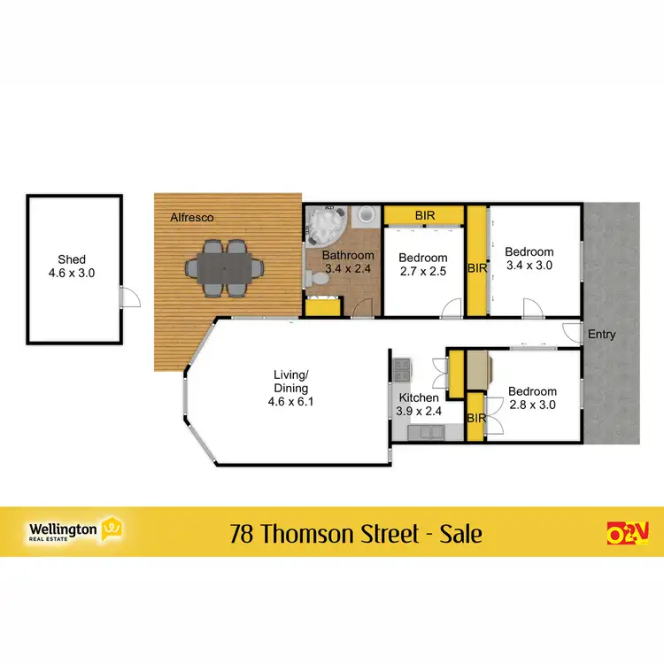 Floorplan of Homely house listing, 78 Thomson Street, Sale VIC 3850