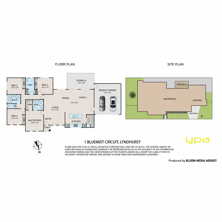 Floorplan of Homely house listing, 1 Bluemist Circuit, Lyndhurst VIC 3975