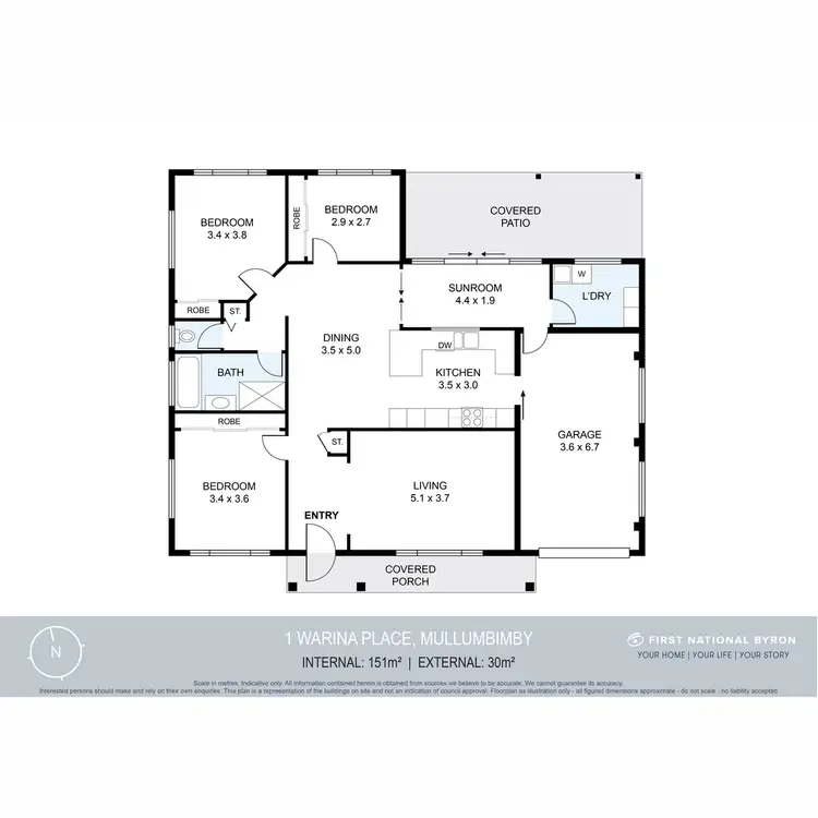 Floorplan of Homely house listing, 1 Warina Place, Mullumbimby NSW 2482