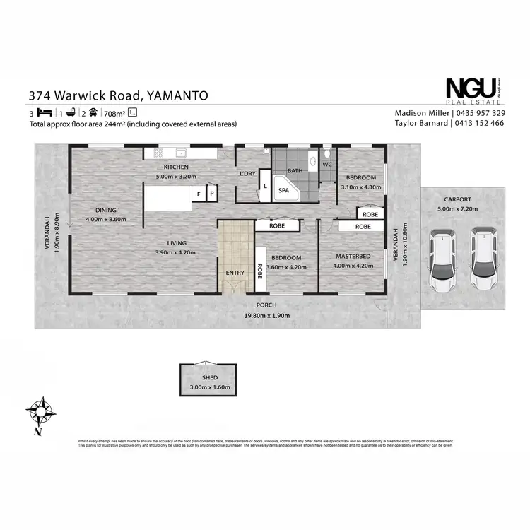 Floorplan of Homely house listing, 374 Warwick Road, Yamanto QLD 4305