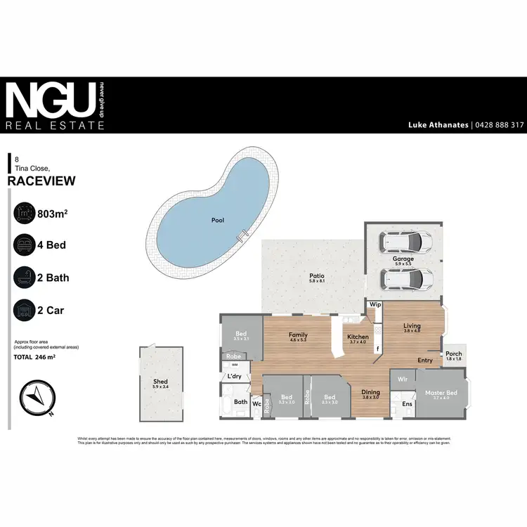 Floorplan of Homely house listing, 8 Tina Close, Raceview QLD 4305