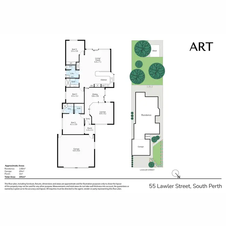 Floorplan of Homely house listing, 55 Lawler Street, South Perth WA 6151