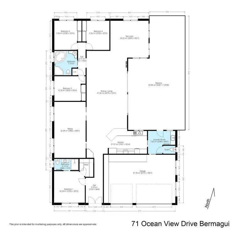 Floorplan of Homely house listing, 71 Ocean View Drive, Bermagui NSW 2546