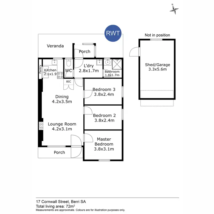 Floorplan of Homely house listing, 15 & 17 Cornwall Street, Berri SA 5343
