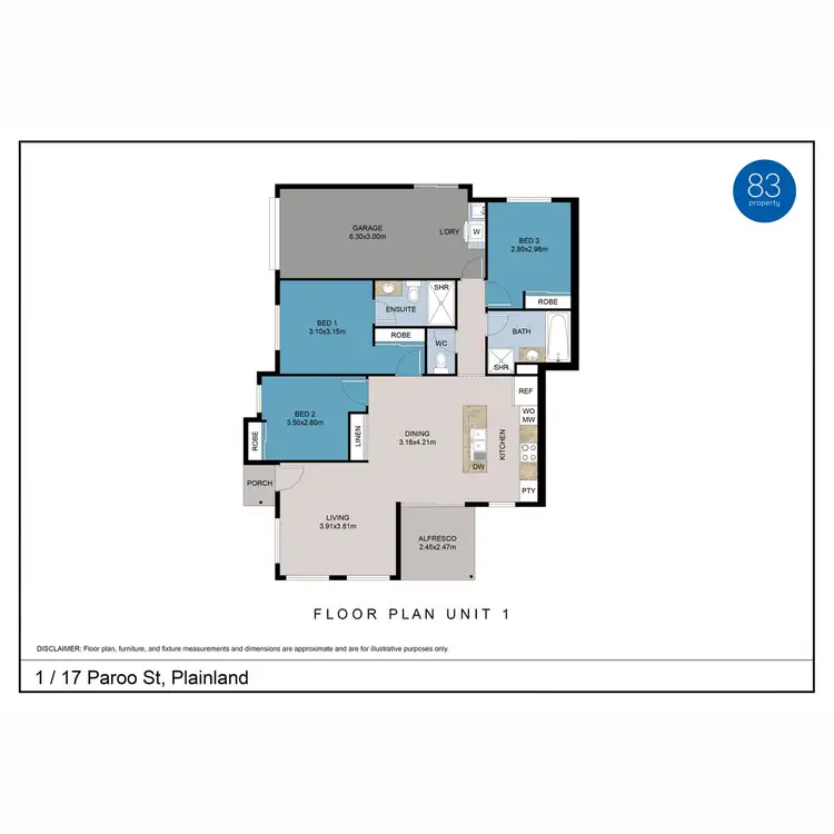 Floorplan of Homely semi-detached listing, 17 Paroo Street, Plainland QLD 4341