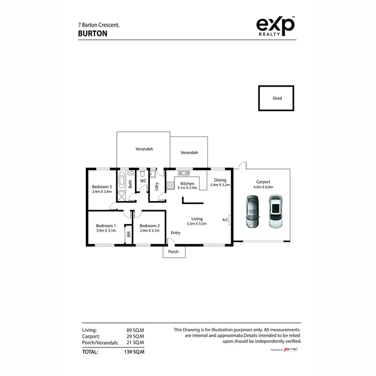 Floorplan of Homely house listing, 7 Barton Crescent, Burton SA 5110