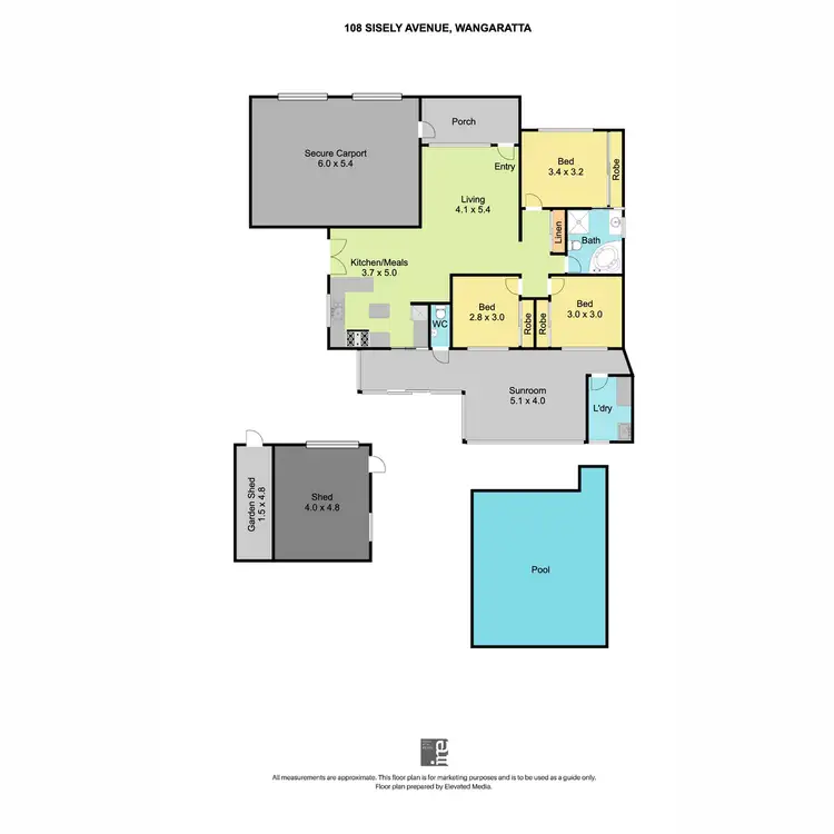 Floorplan of Homely house listing, 108 Sisely Avenue, Wangaratta VIC 3677