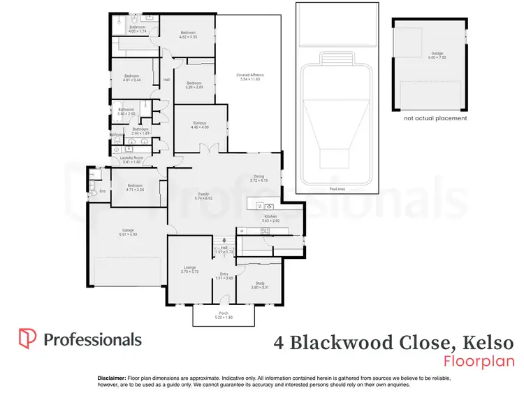 Floorplan of Homely house listing, 4 Blackwood Close, Kelso NSW 2795