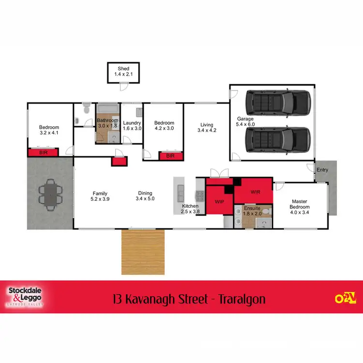 Floorplan of Homely house listing, 13 Kavanagh Street, Traralgon VIC 3844